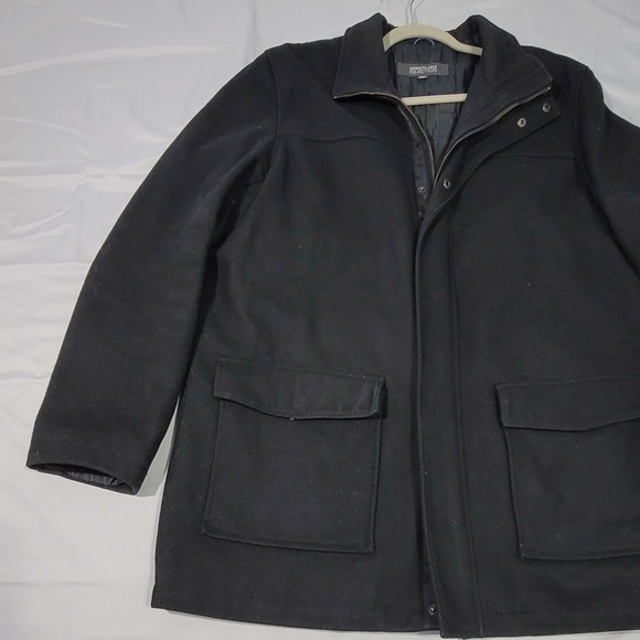 Kenneth Cole Reaction Wool Overcoat pea coat XXL - Picture 4 of 9